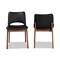 Baxton Studio Afton Mid-Century Modern Black Faux Leather Upholstered and 2-Piece Wood Dining Chair Set Set of 2 188-11923-ZORO - alternate 8